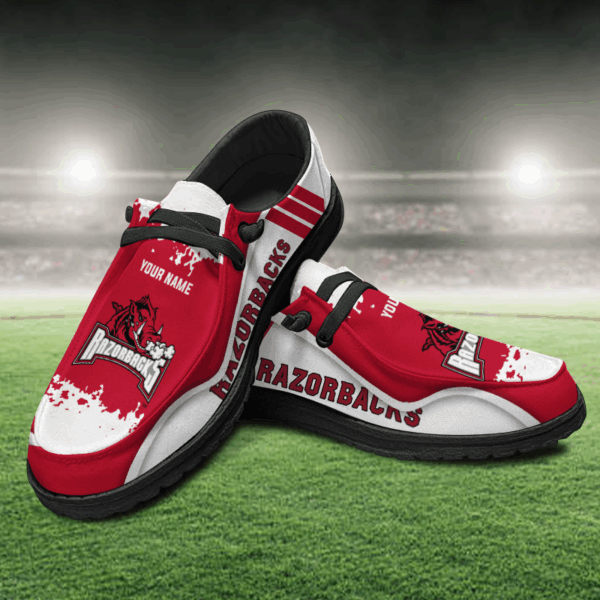 Tubopro Arkansas Razorbacks Hey Dude Shoes For Men And Women - Image 2