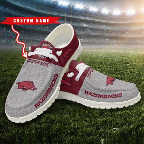 Tubopro Arkansas Razorbacks Hey Dude Shoes For Men And Women - Image 2