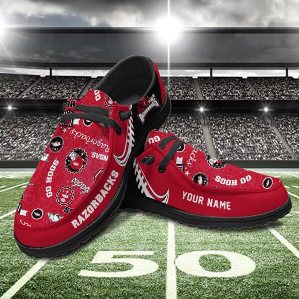 Tubopro Arkansas Razorbacks Hey Dude Shoes For Men And Women - Image 2