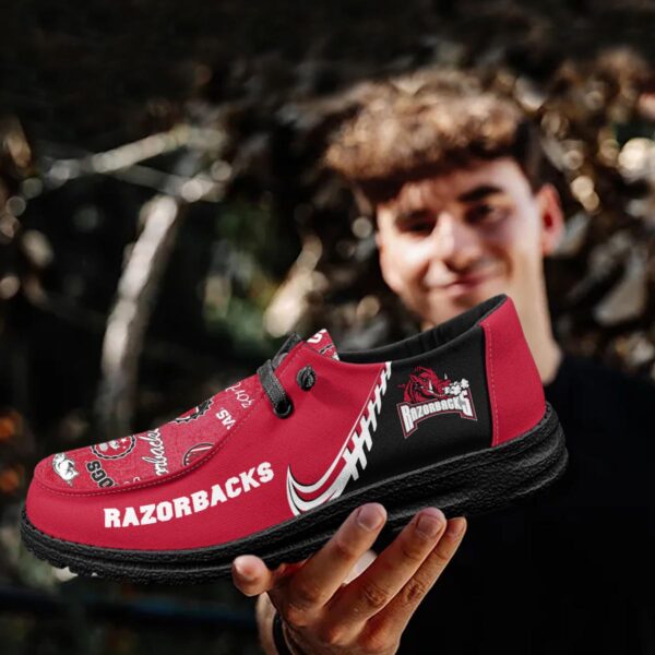 Tubopro Arkansas Razorbacks Hey Dude Shoes For Men And Women - Image 4
