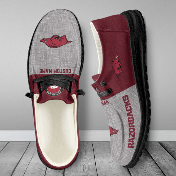 Tubopro Arkansas Razorbacks Hey Dude Shoes For Men And Women - Image 6