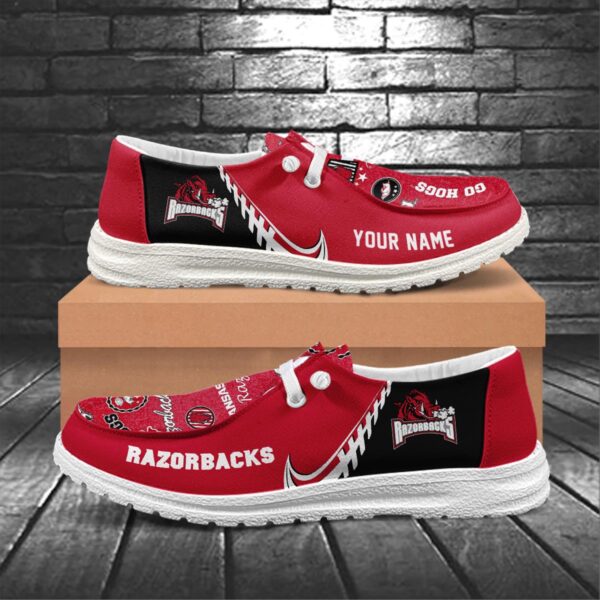 Tubopro Arkansas Razorbacks Hey Dude Shoes For Men And Women - Image 5