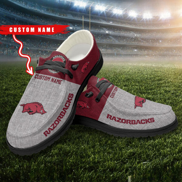 Tubopro Arkansas Razorbacks Hey Dude Shoes For Men And Women - Image 4