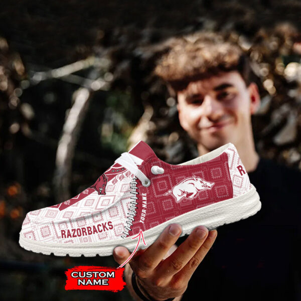 Tubopro Arkansas Razorbacks Personalized Hey Dude Shoes For Men And Women