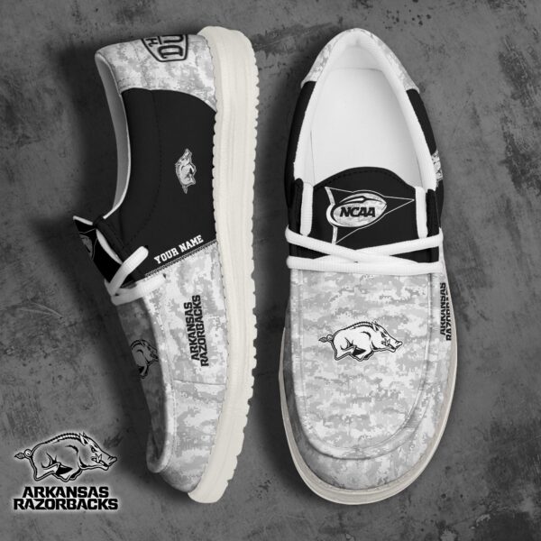 Tubopro Arkansas Razorbacks Personalized Hey Dude Shoes For Men And Women