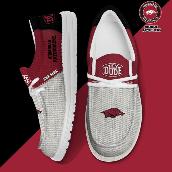Tubopro Arkansas Razorbacks Personalized Hey Dude Shoes For Men And Women