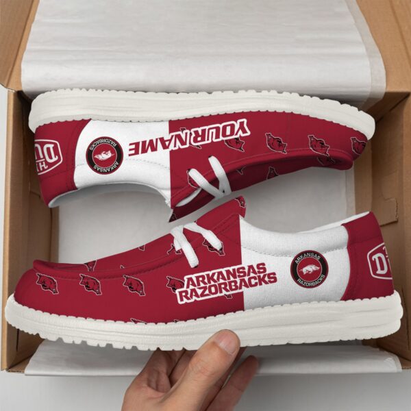 Tubopro Arkansas Razorbacks Personalized Hey Dude Shoes For Men And Women