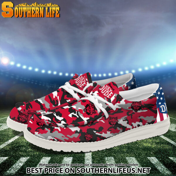 Tubopro Arkansas State Red Wolves Personalized Hey Dude Shoes For Men And Women - Image 2