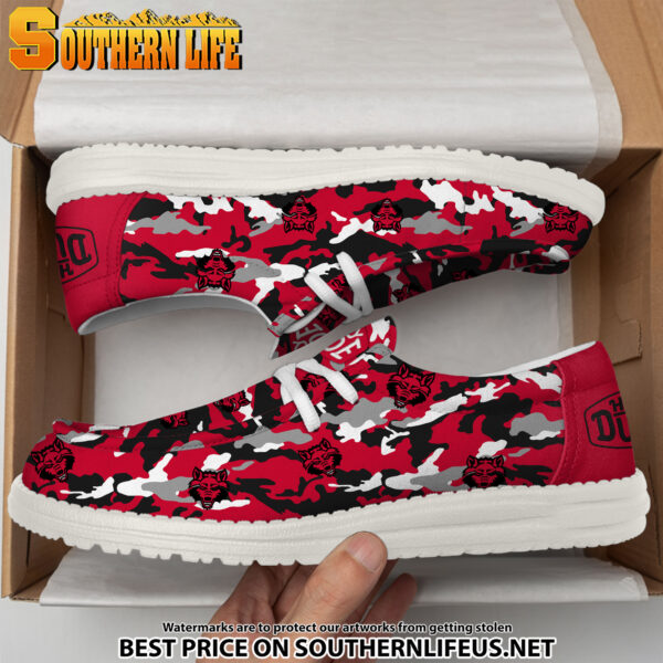 Tubopro Arkansas State Red Wolves Personalized Hey Dude Shoes For Men And Women - Image 4