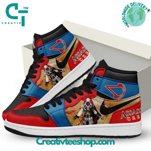 Tubopro Assassins Creed AJ1 High Sneakers Shoes For Men And Women - Image 2