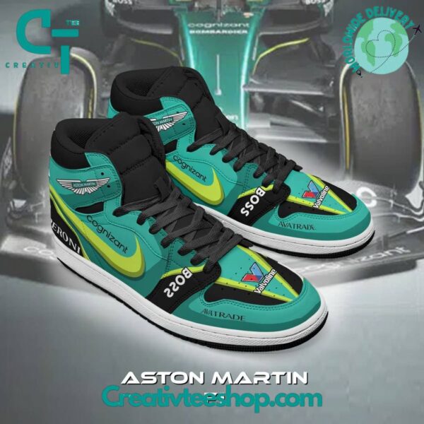 Tubopro Aston Martin F1 AJ1 High Sneakers Shoes For Men And Women - Image 2