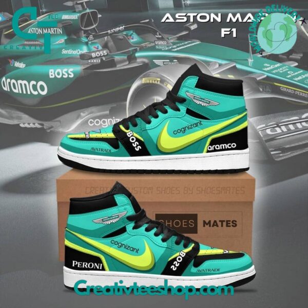 Tubopro Aston Martin F1 AJ1 High Sneakers Shoes For Men And Women