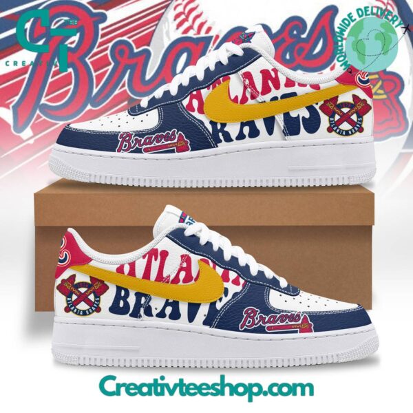 Tubopro Atlanta Braves Air Low-Top Sneakers Shoes For Men And Women