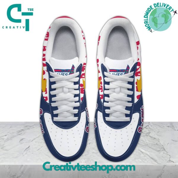 Tubopro Atlanta Braves Air Low-Top Sneakers Shoes For Men And Women - Image 2
