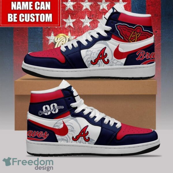 Tubopro Atlanta Braves AJ1 High Sneakers Shoes For Men And Women