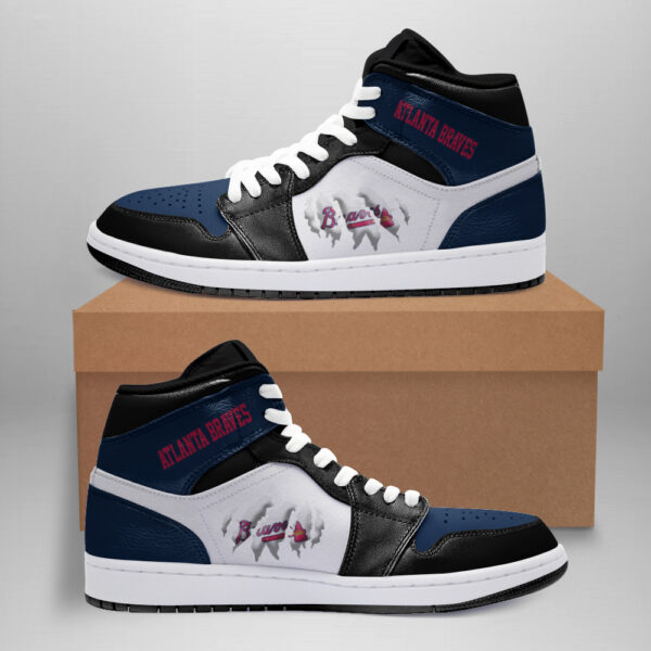Tubopro Atlanta Braves AJ1 High Sneakers Shoes For Men And Women
