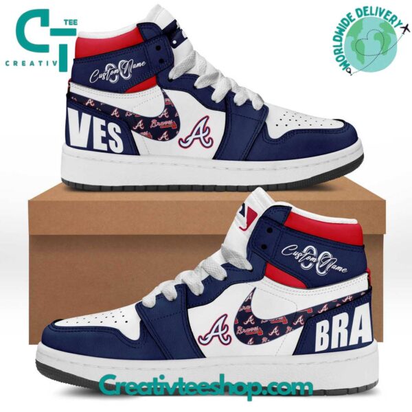 Tubopro Atlanta Braves AJ1 High Sneakers Shoes For Men And Women