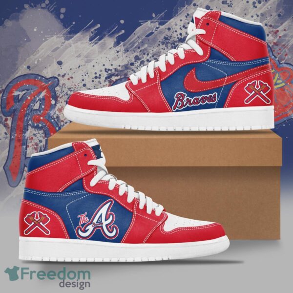 Tubopro Atlanta Braves AJ1 High Sneakers Shoes For Men And Women