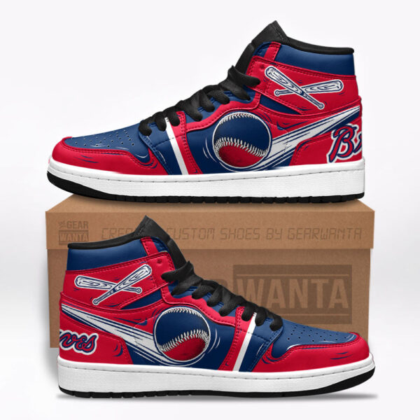 Tubopro Atlanta Braves AJ1 High Sneakers Shoes For Men And Women