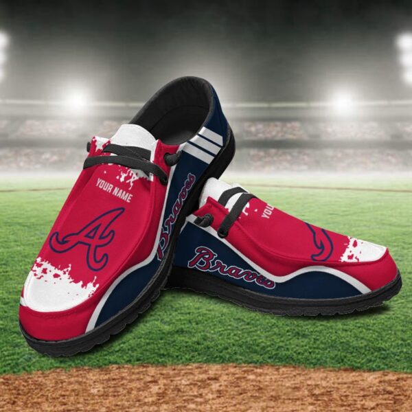Tubopro Atlanta Braves Hey Dude Shoes For Men And Women - Image 2