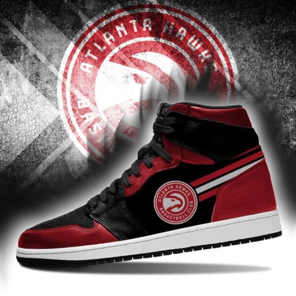 Tubopro Atlanta Hawks NBA AJ1 High Sneakers Shoes For Men And Women - Image 3