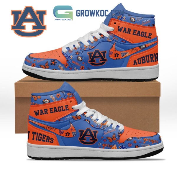 Tubopro Auburn Tigers AJ1 High Sneakers Shoes For Men And Women