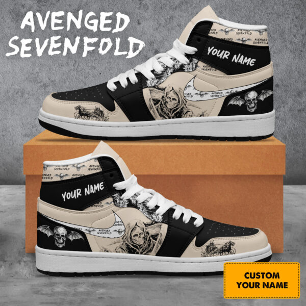 Tubopro Avenged Sevenfold AJ1 High Sneakers Shoes For Men And Women - Image 2