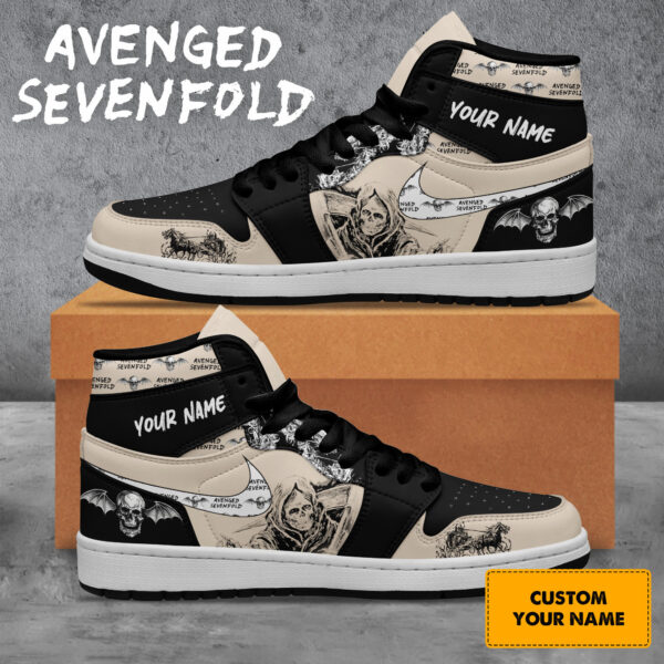 Tubopro Avenged Sevenfold AJ1 High Sneakers Shoes For Men And Women - Image 2