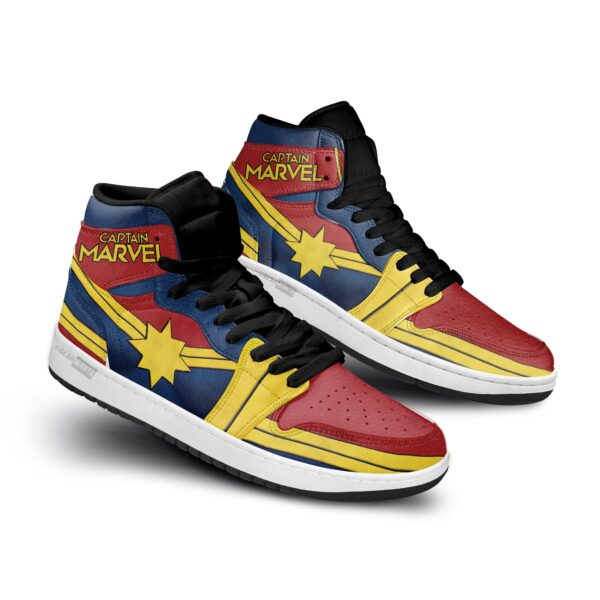 Tubopro Avenger Captain Marvel AJ1 High Sneakers Shoes For Men And Women - Image 2