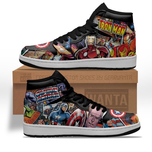 Tubopro Avenger Ironman x Captain America AJ1 High Sneakers Shoes For Men And Women
