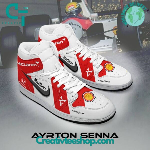 Tubopro Ayrton Senna AJ1 High Sneakers Shoes For Men And Women - Image 2