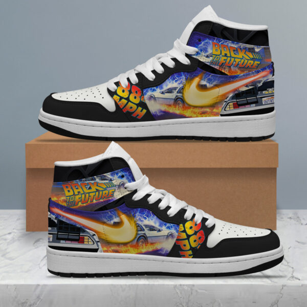 Tubopro Back To The Future AJ1 High Sneakers Shoes For Men And Women - Image 2