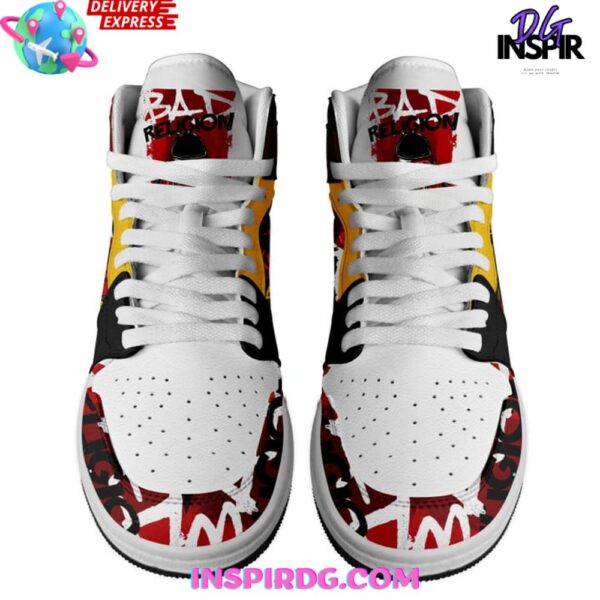 Tubopro Bad Religion AJ1 High Sneakers Shoes For Men And Women - Image 3
