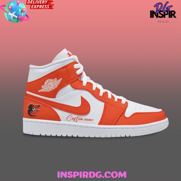 Tubopro Baltimore Oriole AJ1 High Sneakers Shoes For Men And Women - Image 2