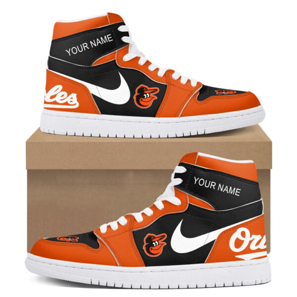 Tubopro Baltimore Orioles AJ1 High Sneakers Shoes For Men And Women - Image 2