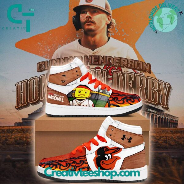 Tubopro Baltimore Orioles AJ1 High Sneakers Shoes For Men And Women