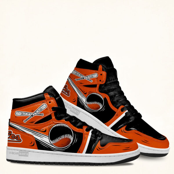 Tubopro Baltimore Orioles AJ1 High Sneakers Shoes For Men And Women - Image 3