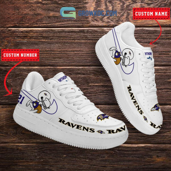 Tubopro Baltimore Ravens Air Low-Top Sneakers Shoes For Men And Women - Image 3