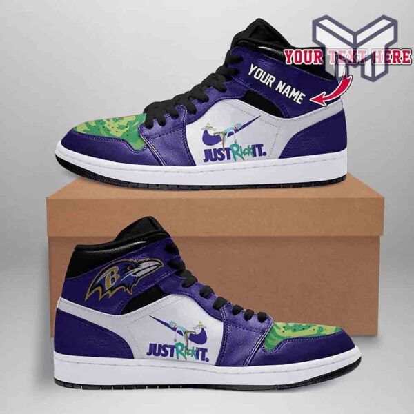 Tubopro Baltimore Ravens AJ1 High Sneakers Shoes For Men And Women