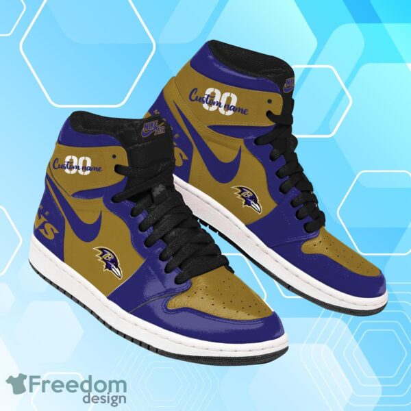 Tubopro Baltimore Ravens AJ1 High Sneakers Shoes For Men And Women