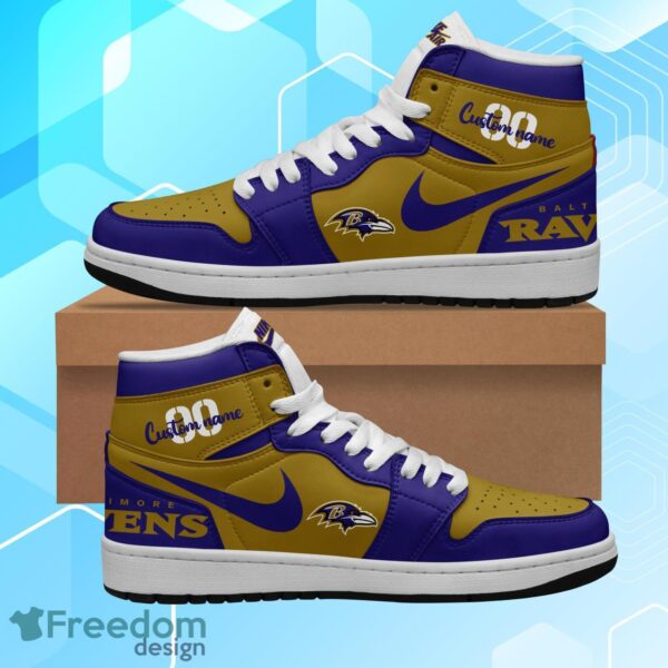 Tubopro Baltimore Ravens AJ1 High Sneakers Shoes For Men And Women