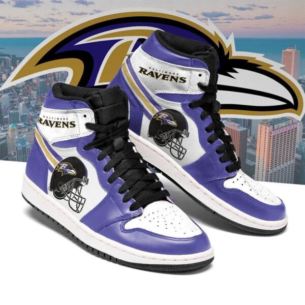Tubopro Baltimore Ravens AJ1 High Sneakers Shoes For Men And Women