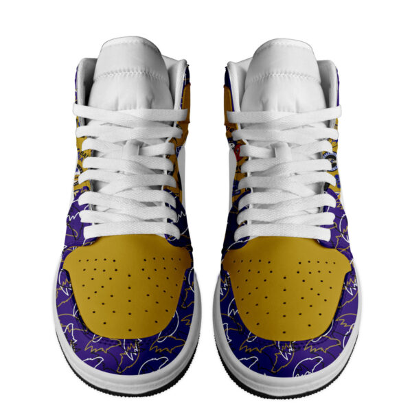 Tubopro Baltimore Ravens AJ1 High Sneakers Shoes For Men And Women - Image 2