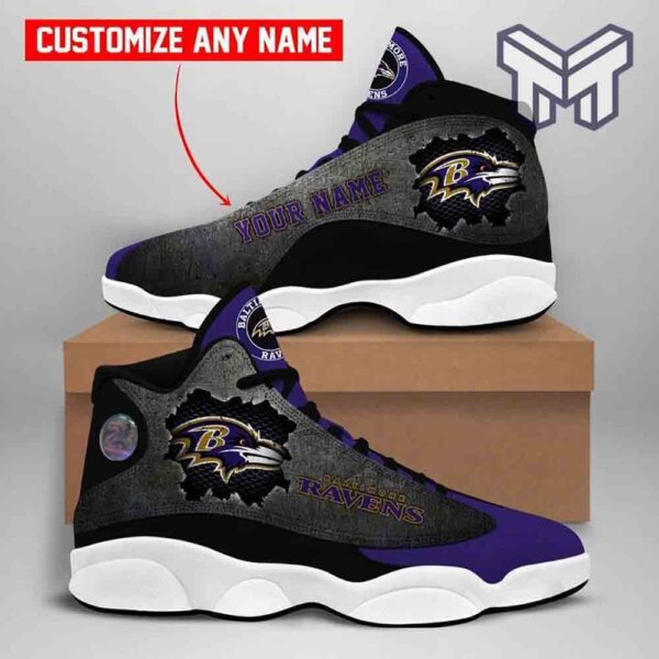Tubopro Baltimore Ravens AJ13 Sneakers Shoes For Men And Women