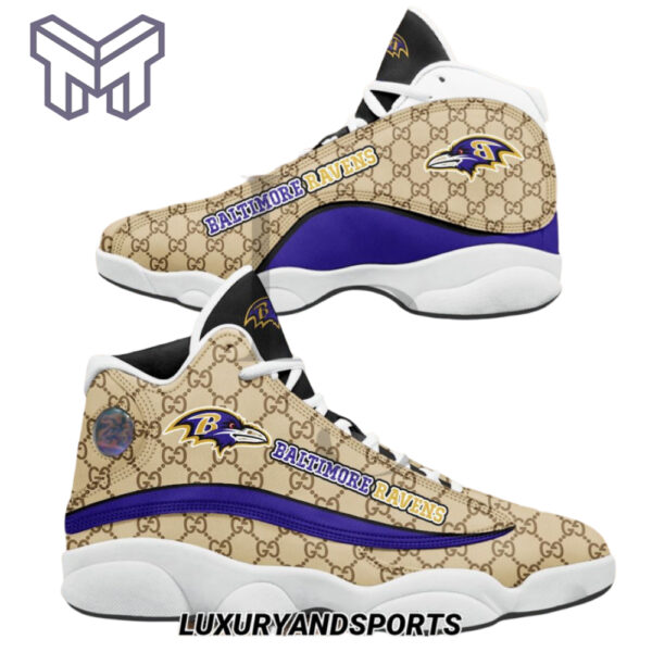 Tubopro Baltimore Ravens AJ13 Sneakers Shoes For Men And Women