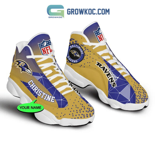 Tubopro Baltimore Ravens AJ13 Sneakers Shoes For Men And Women