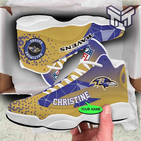 Tubopro Baltimore Ravens AJ13 Sneakers Shoes For Men And Women