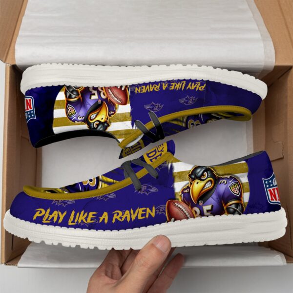 Tubopro Baltimore Ravens Personalized Hey Dude Shoes For Men And Women - Image 2