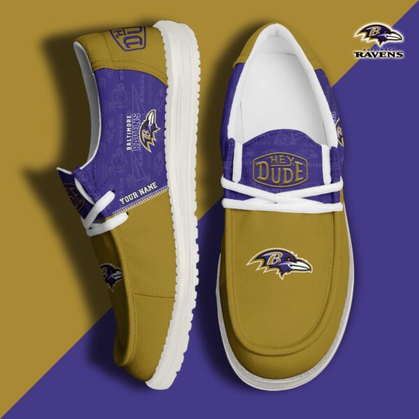 Tubopro Baltimore Ravens Personalized Hey Dude Shoes For Men And Women