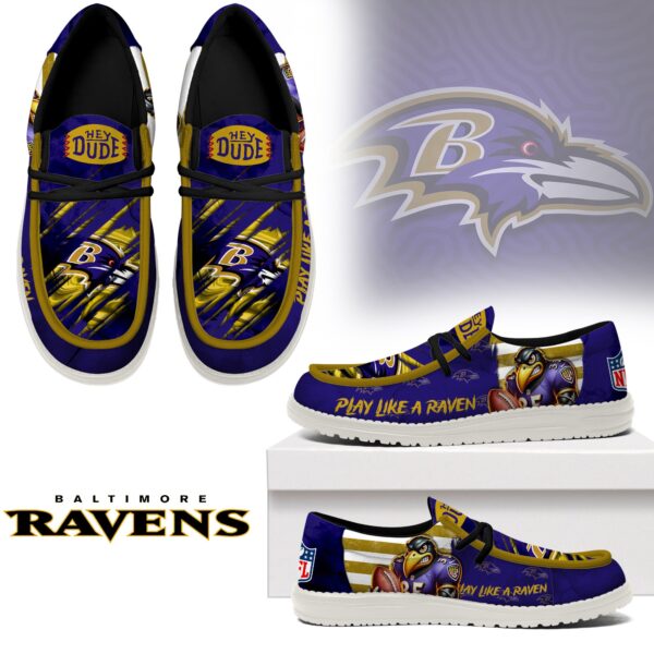 Tubopro Baltimore Ravens Personalized Hey Dude Shoes For Men And Women